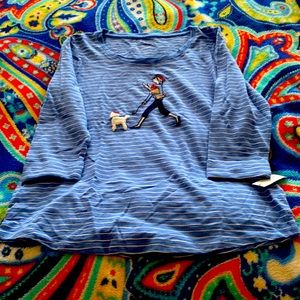 Adorable French poodle 🐩 Talbots tee NWT